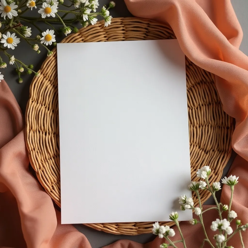 Concepto: La invitación para una boda boho (IA)