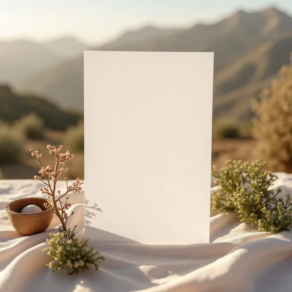 Concepto: La invitación para una boda elopement (IA)