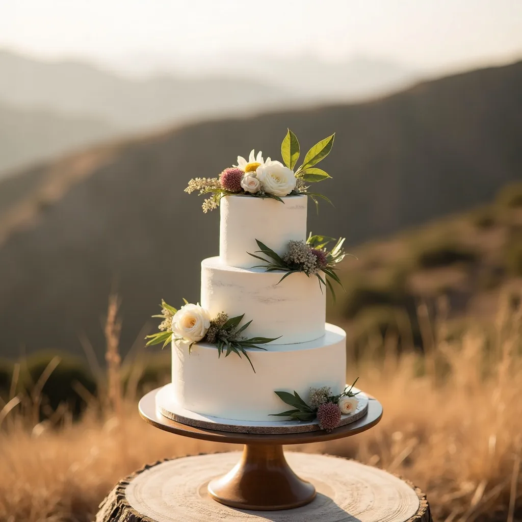 Concepto: La tarta para una boda elopement (IA)