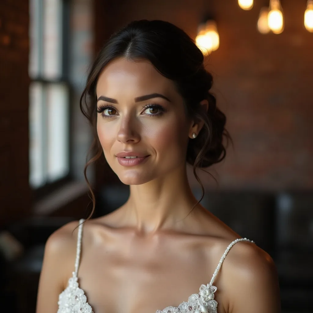 Concepto: La novia para una boda industrial (IA)