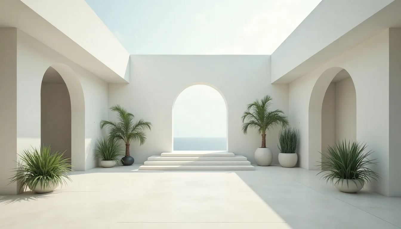 Concepto de boda minimalista generado con IA: Blanco, negro y silencio